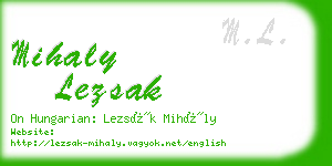 mihaly lezsak business card